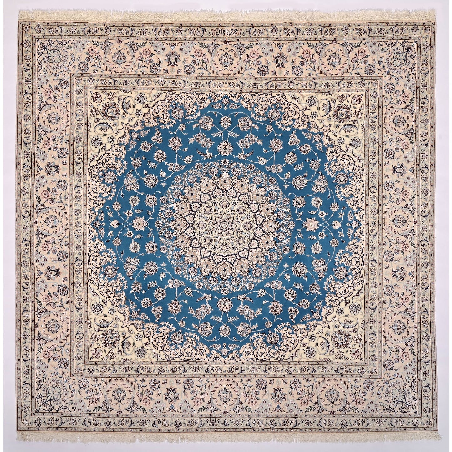 Tappeto Nain extrafine 6 Fili Firmato Akhavan 205 x 202 cm