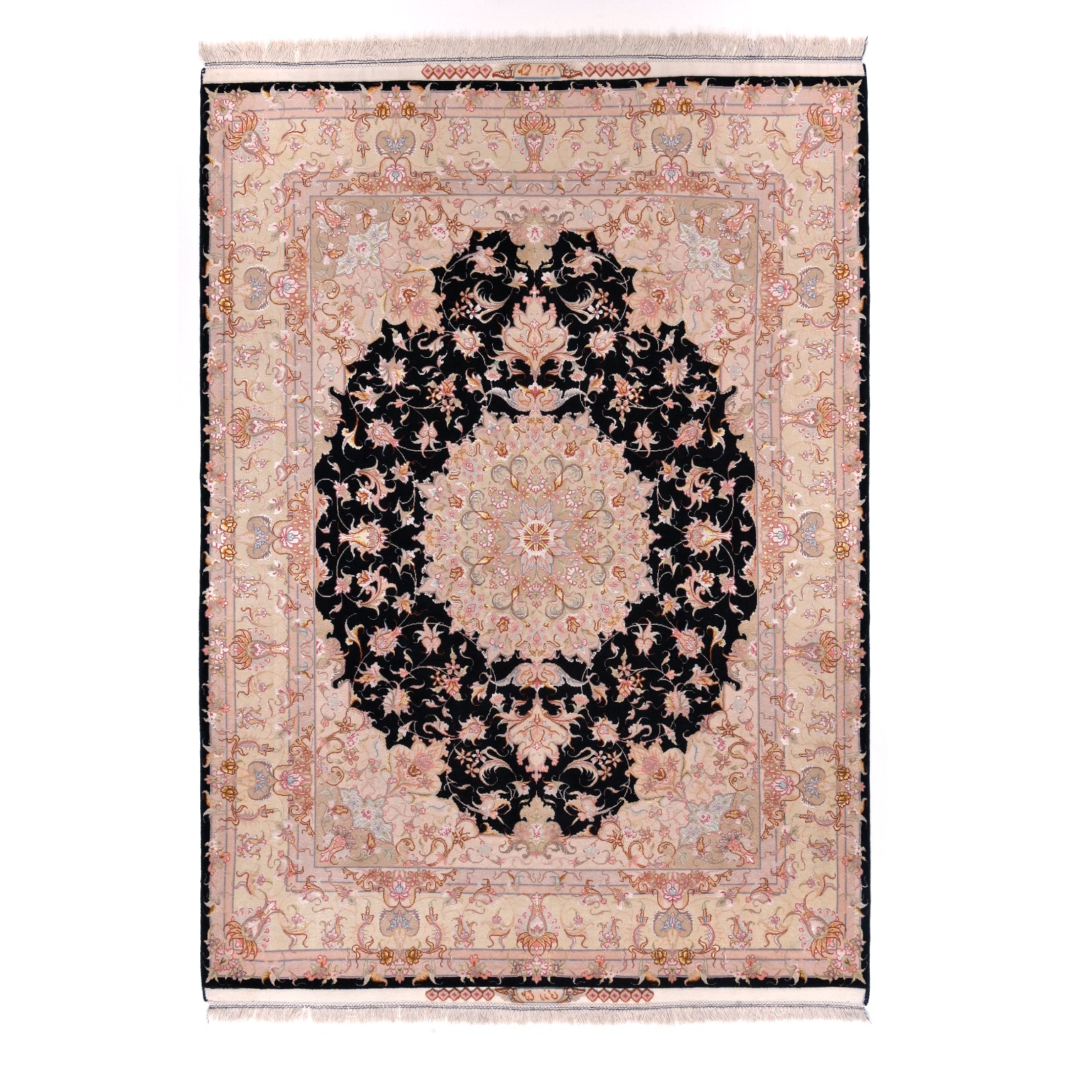 Tappeto Tabriz 60 Raj trama seta 211 X 153 CM