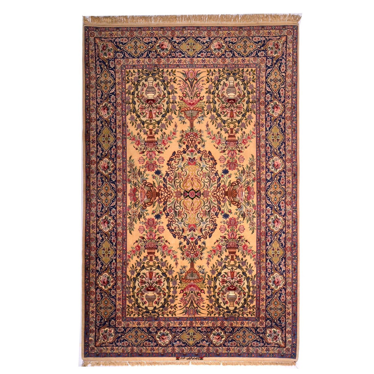 Tappeto Isfahan Fondo seta 303 x 194 cm