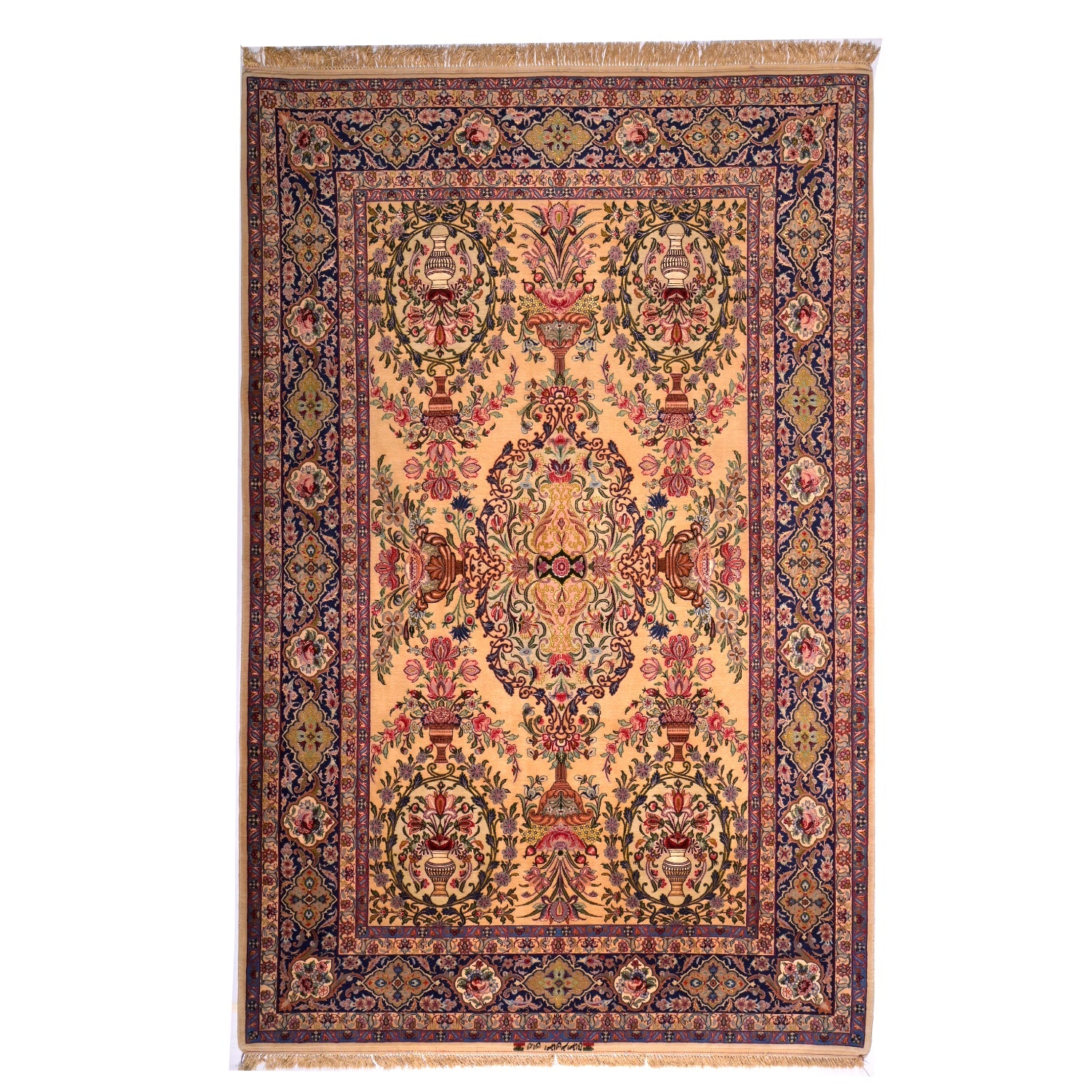 Tappeto Isfahan Fondo seta 303 x 194 cm