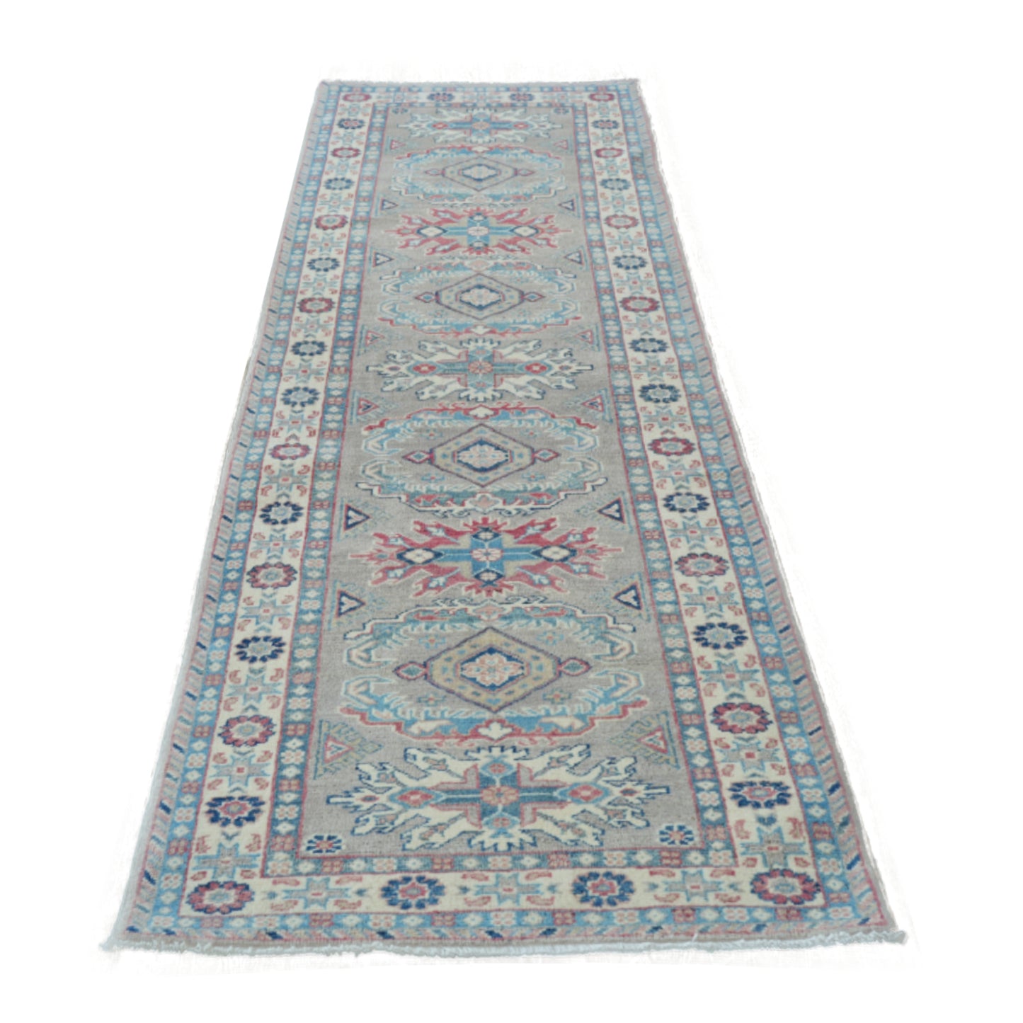 Tappeto Kazak 293 X 86 Cm