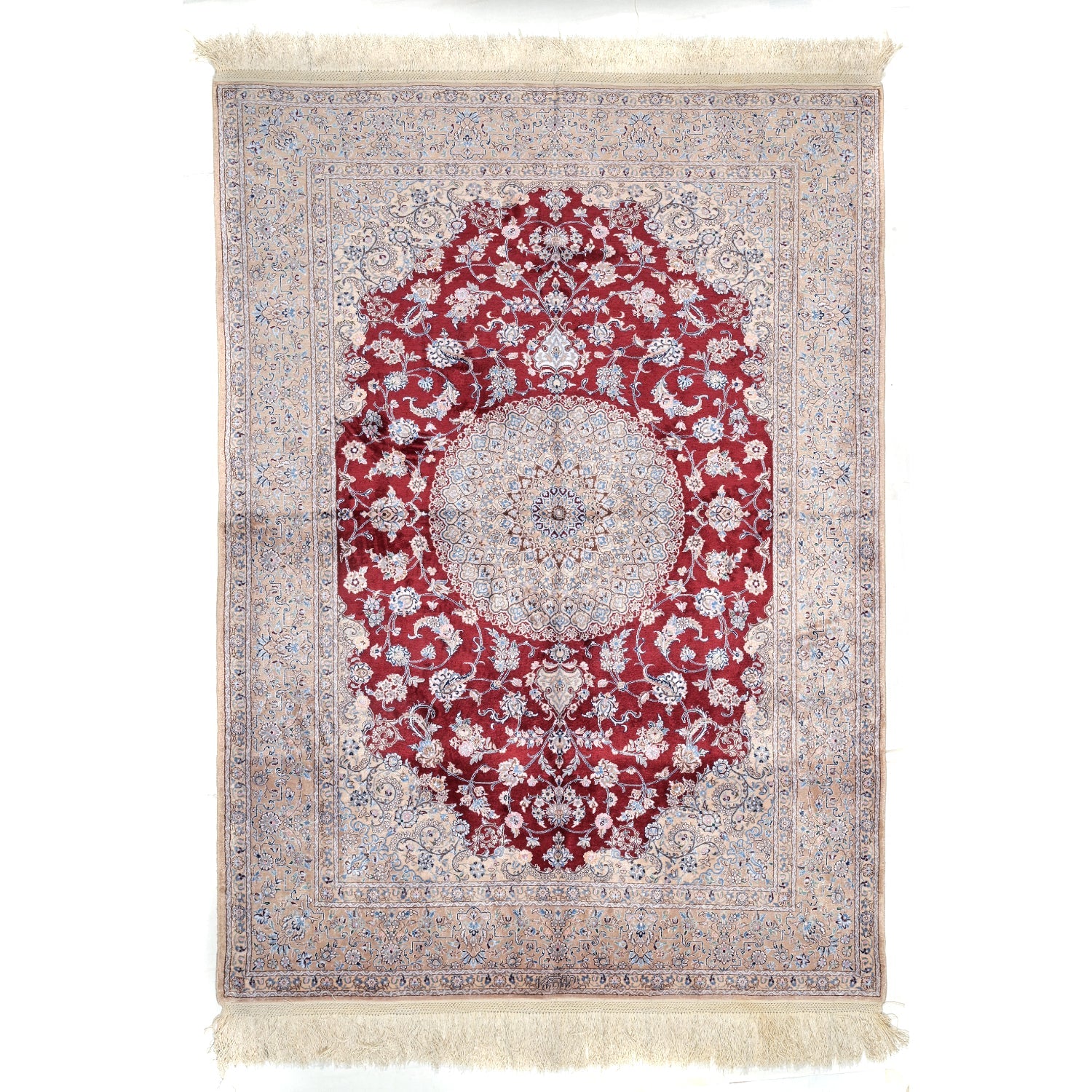 Tappeto Nain extrafine 4 fili seta 167 x 119 cm
