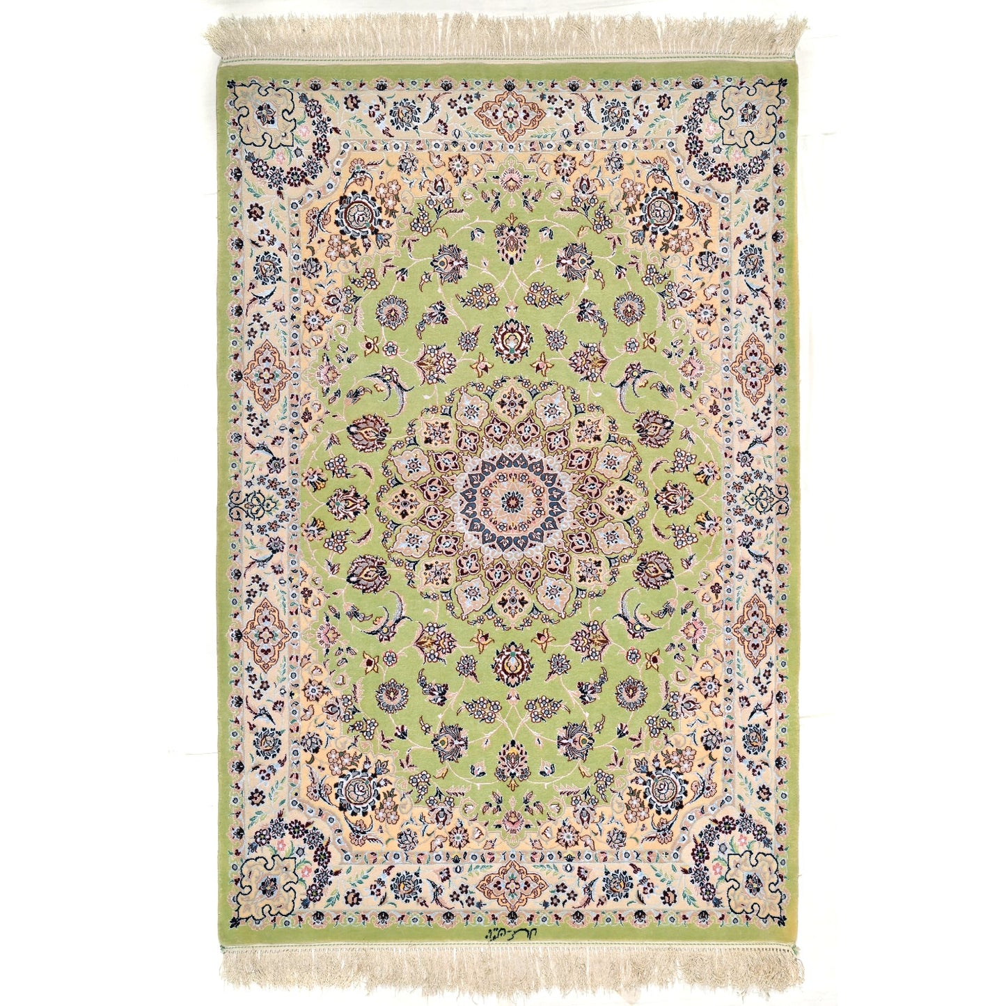 Tappeto Nain extrafine 4 fili trama seta 175 x 114 cm