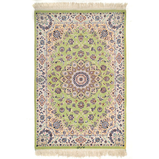 Tappeto Nain extrafine 4 fili trama seta 175 x 114 cm