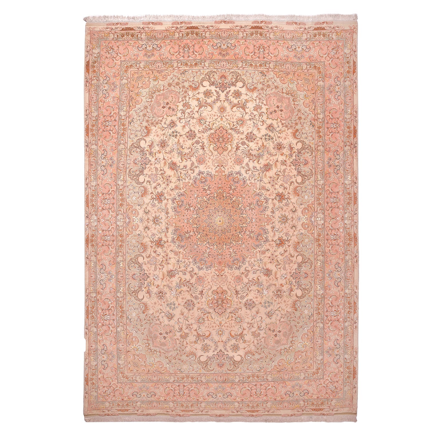 Tappeto Tabriz 80 Raj trama seta 374 X 248 cm