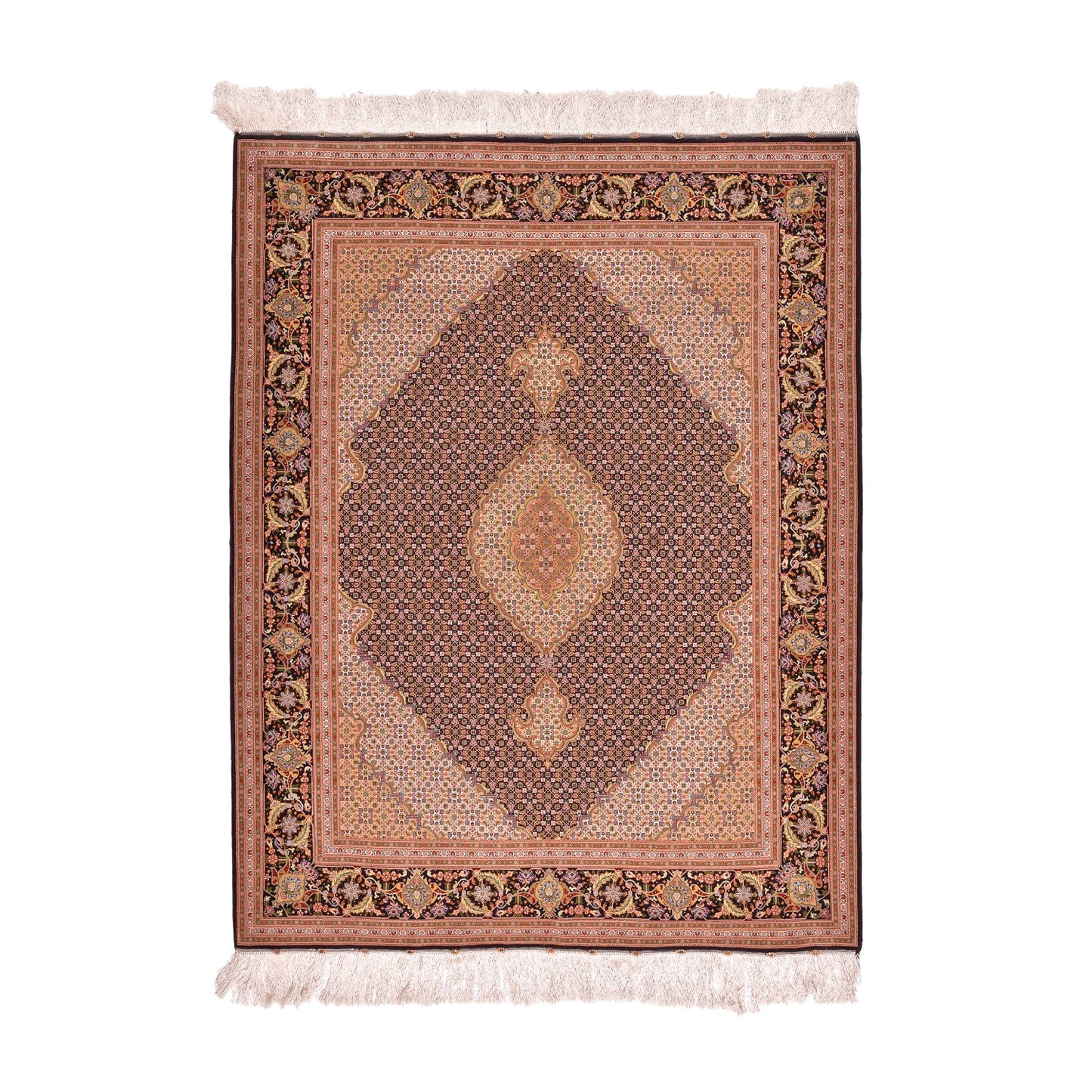 Tappeto Tabriz 80 Raj trama seta 199 X 152  cm