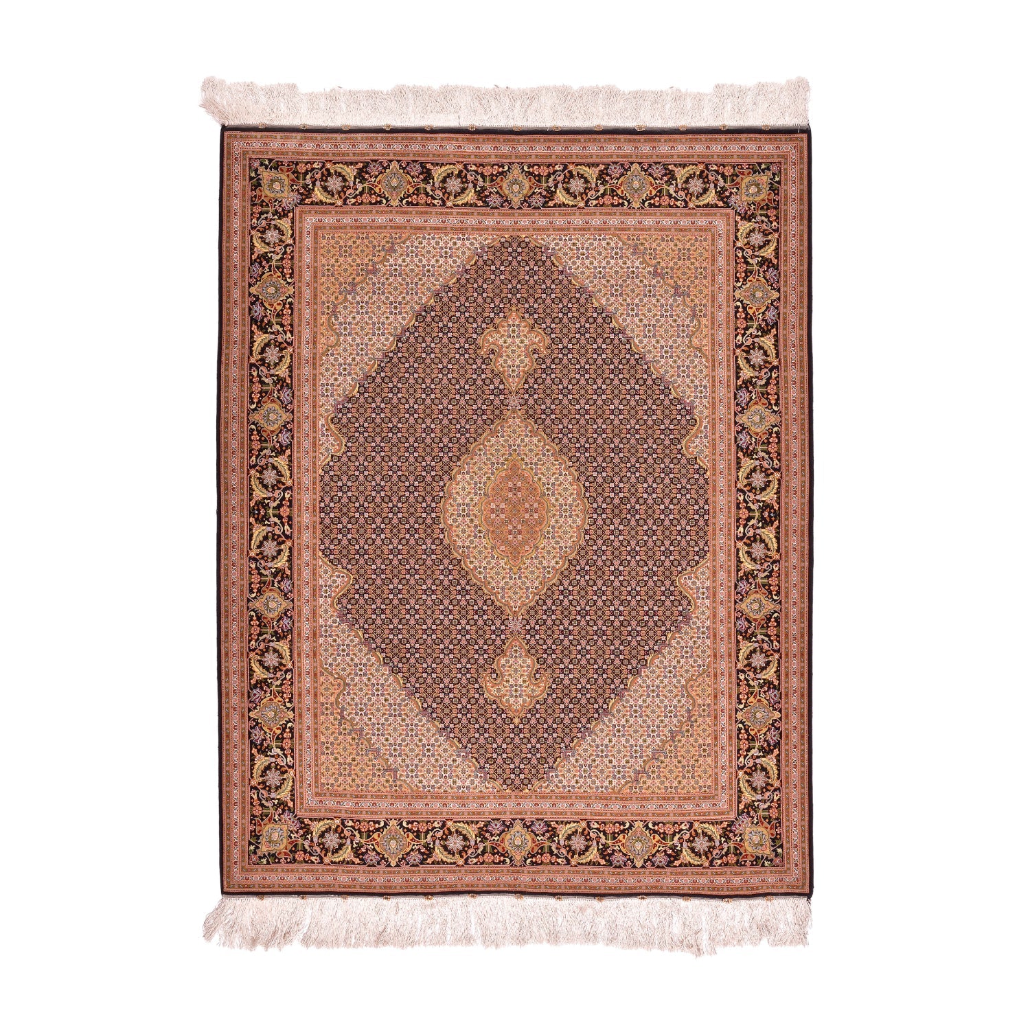 Tappeto Tabriz 80 Raj trama seta 199 X 152  cm