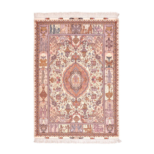 Tappeto Tabriz 60 Raj trama seta 207 X 146  cm