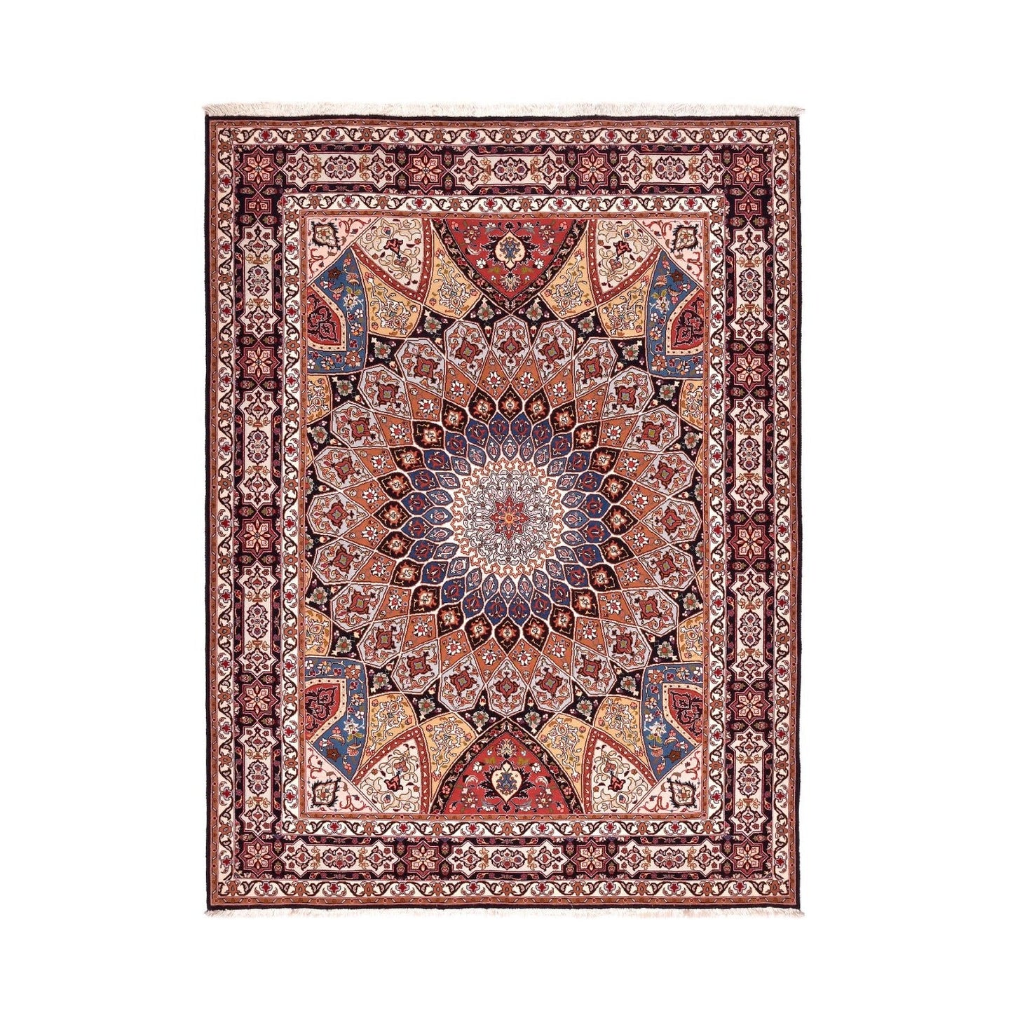 Tappeto Tabriz extrafine 50 Raj Disegno cupola 200 x 154 cm
