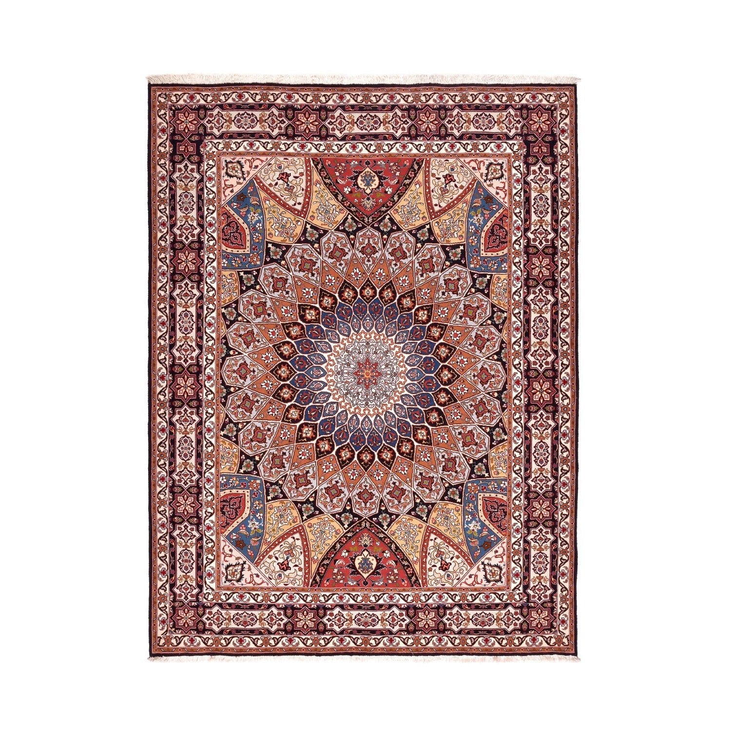 Tappeto Tabriz extrafine 50 Raj Disegno cupola 200 x 154 cm