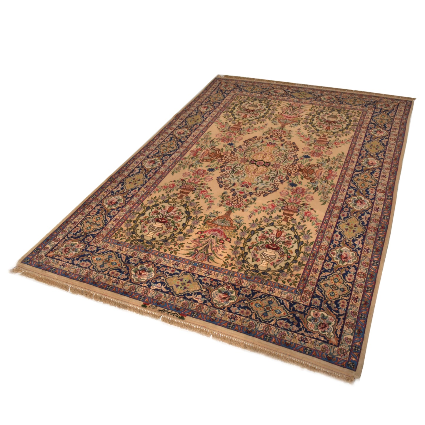Tappeto Isfahan Fondo seta 303 x 194 cm