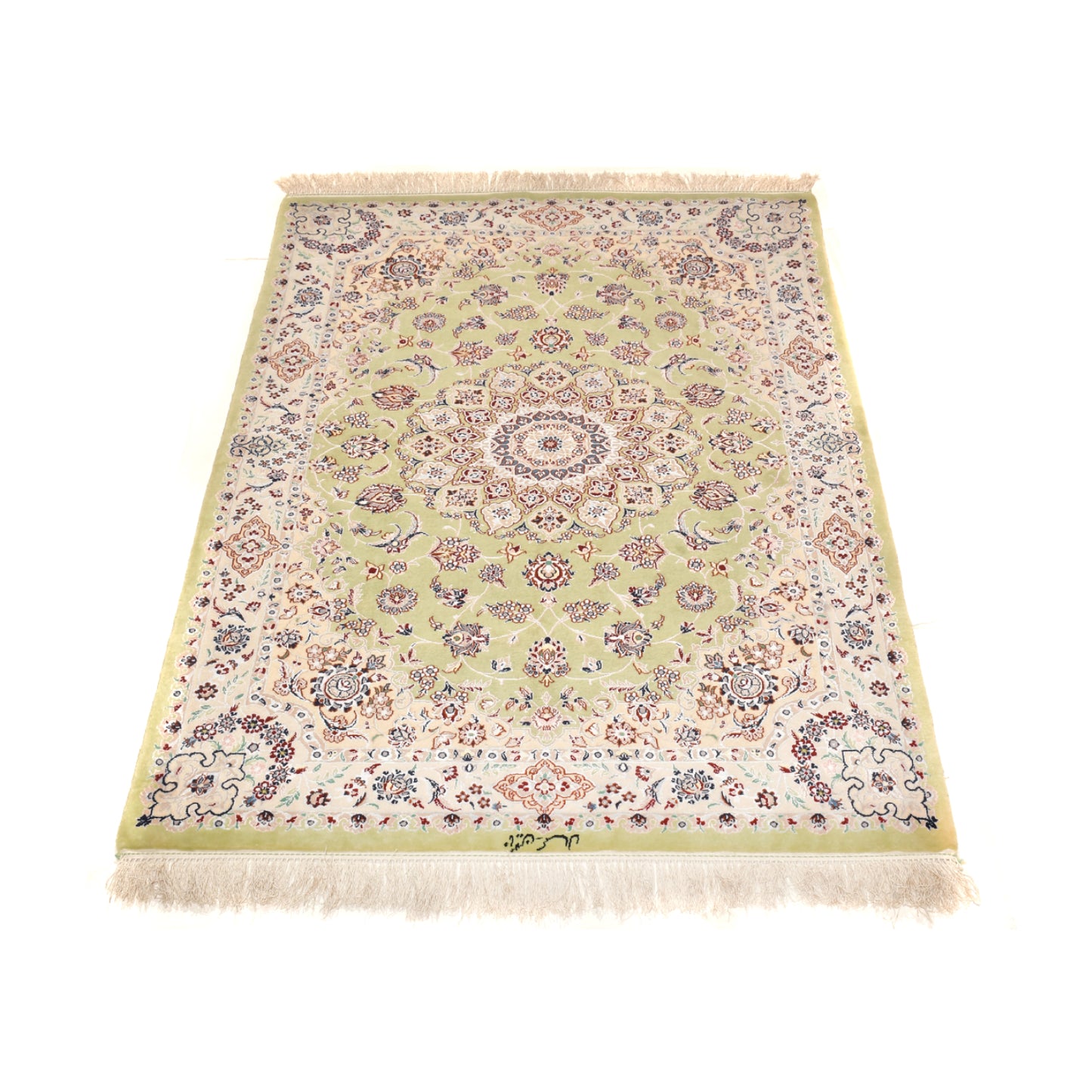 Tappeto Nain extrafine 4 fili trama seta 175 x 114 cm