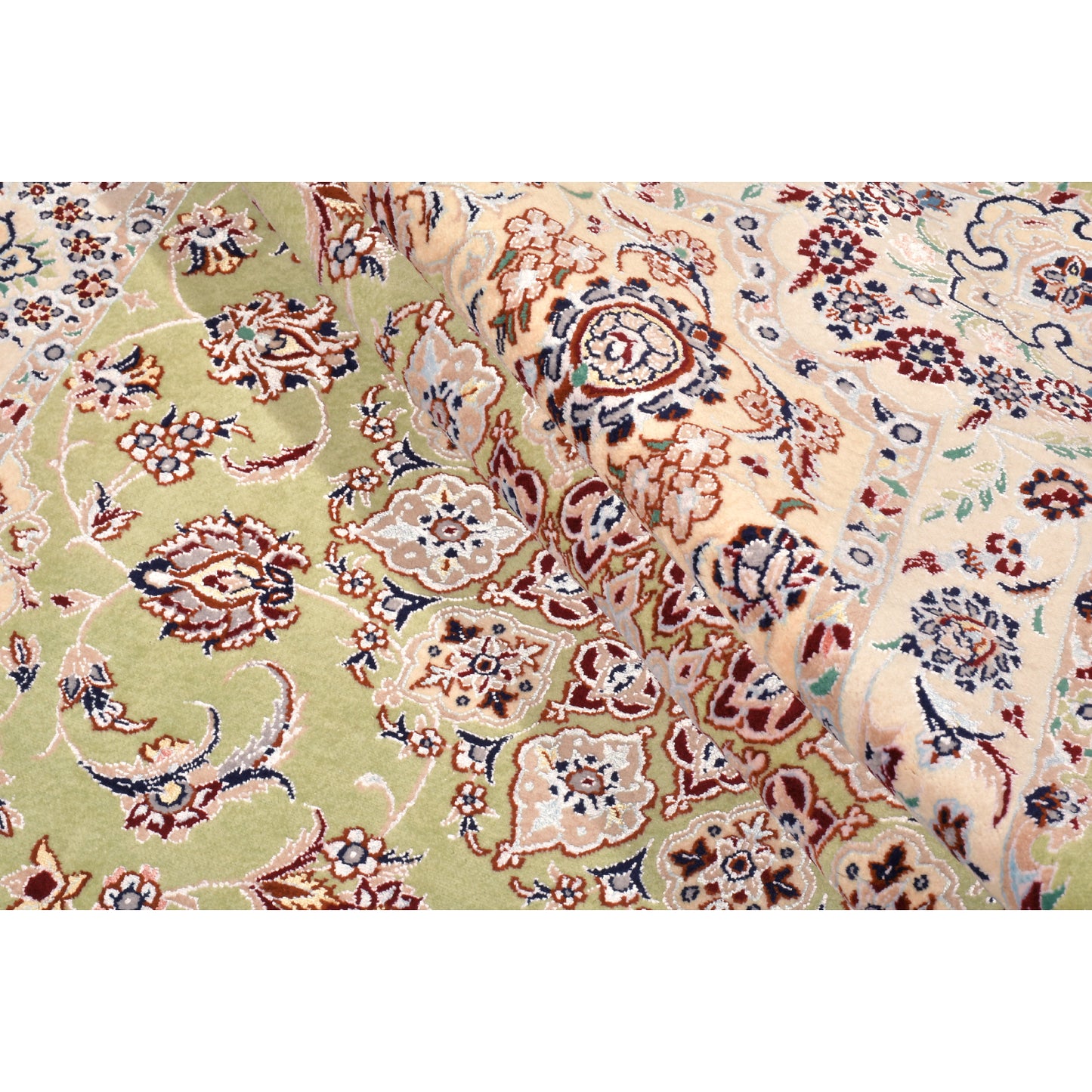 Tappeto Nain extrafine 4 fili trama seta 175 x 114 cm