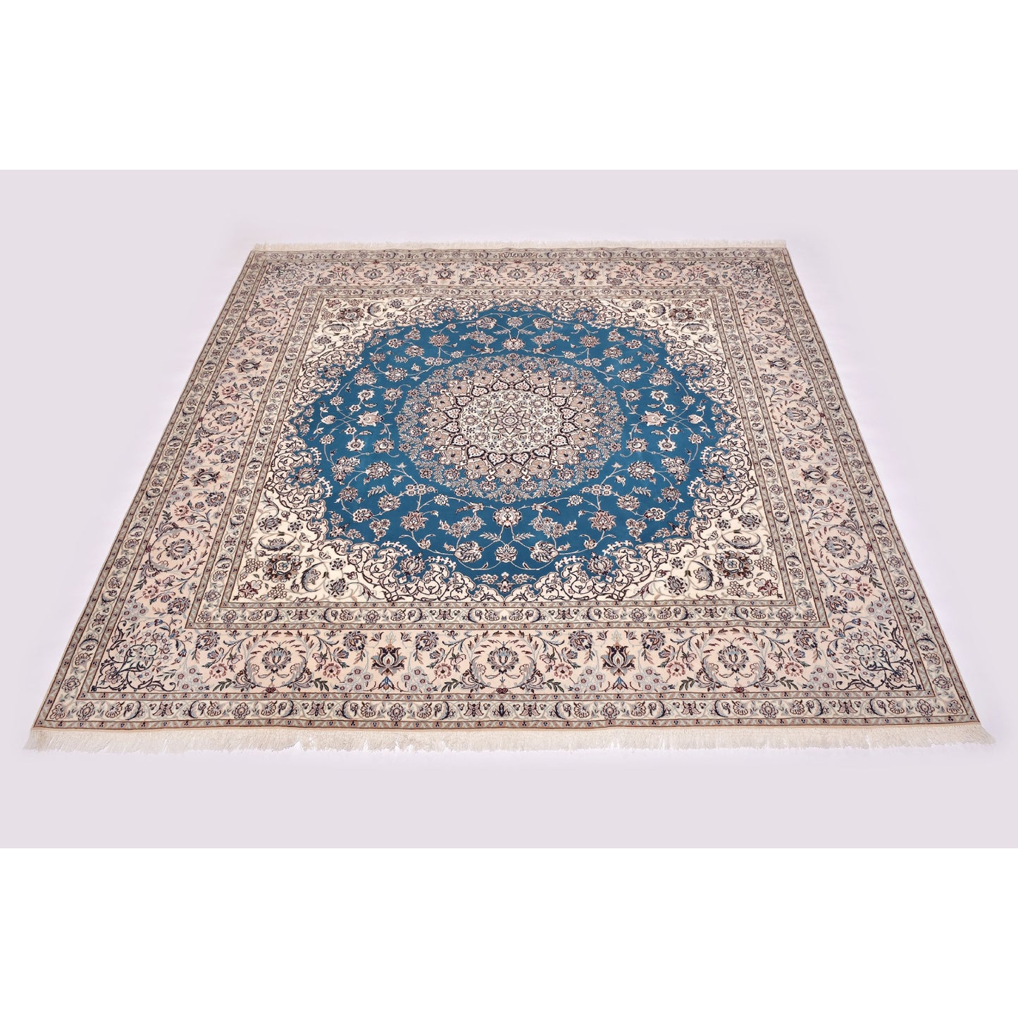 Tappeto Nain extrafine 6 Fili Firmato Akhavan 205 x 202 cm
