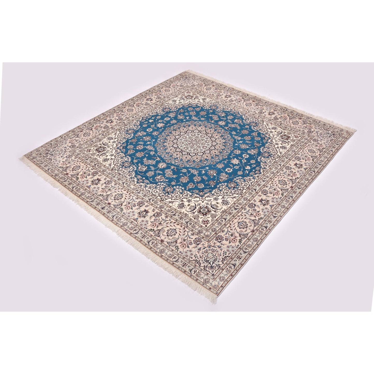 Tappeto Nain extrafine 6 Fili Firmato Akhavan 205 x 202 cm