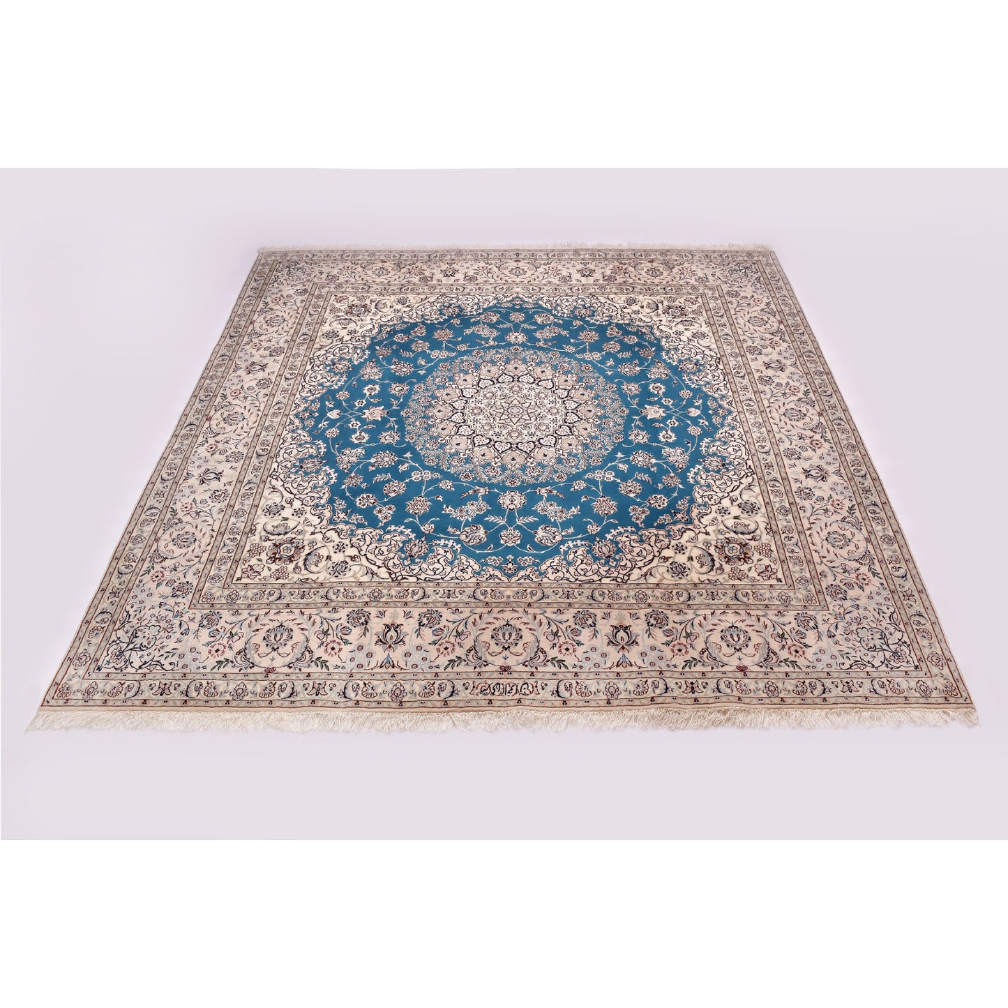 Tappeto Nain extrafine 6 Fili Firmato Akhavan 205 x 202 cm