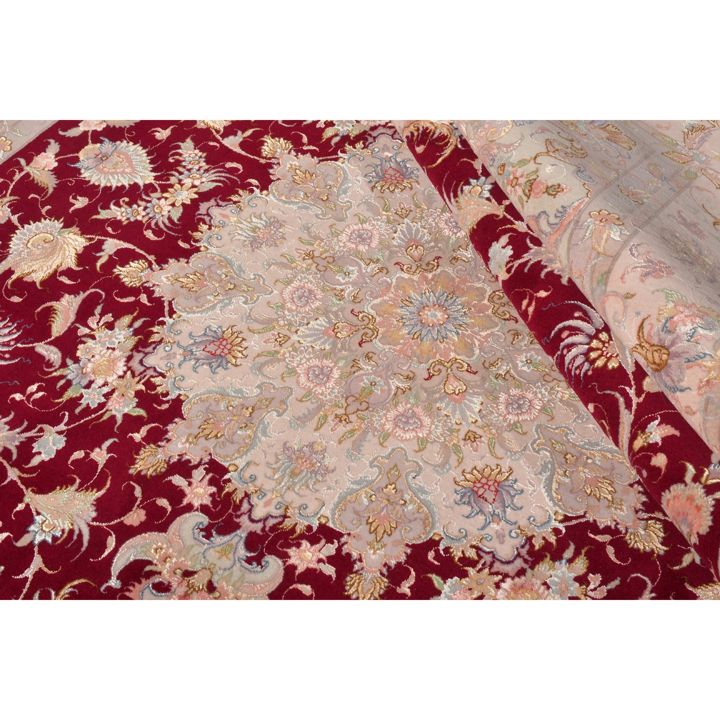 Tappeto Tabriz 60 Raj trama seta 314 X 200 cm