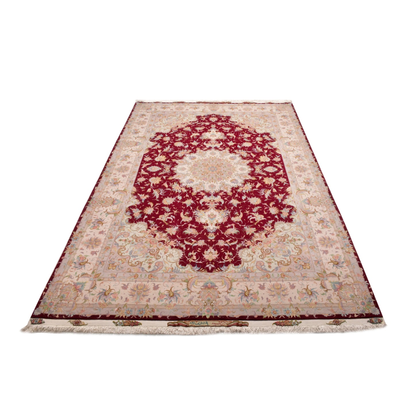 Tappeto Tabriz 60 Raj trama seta 314 X 200 cm