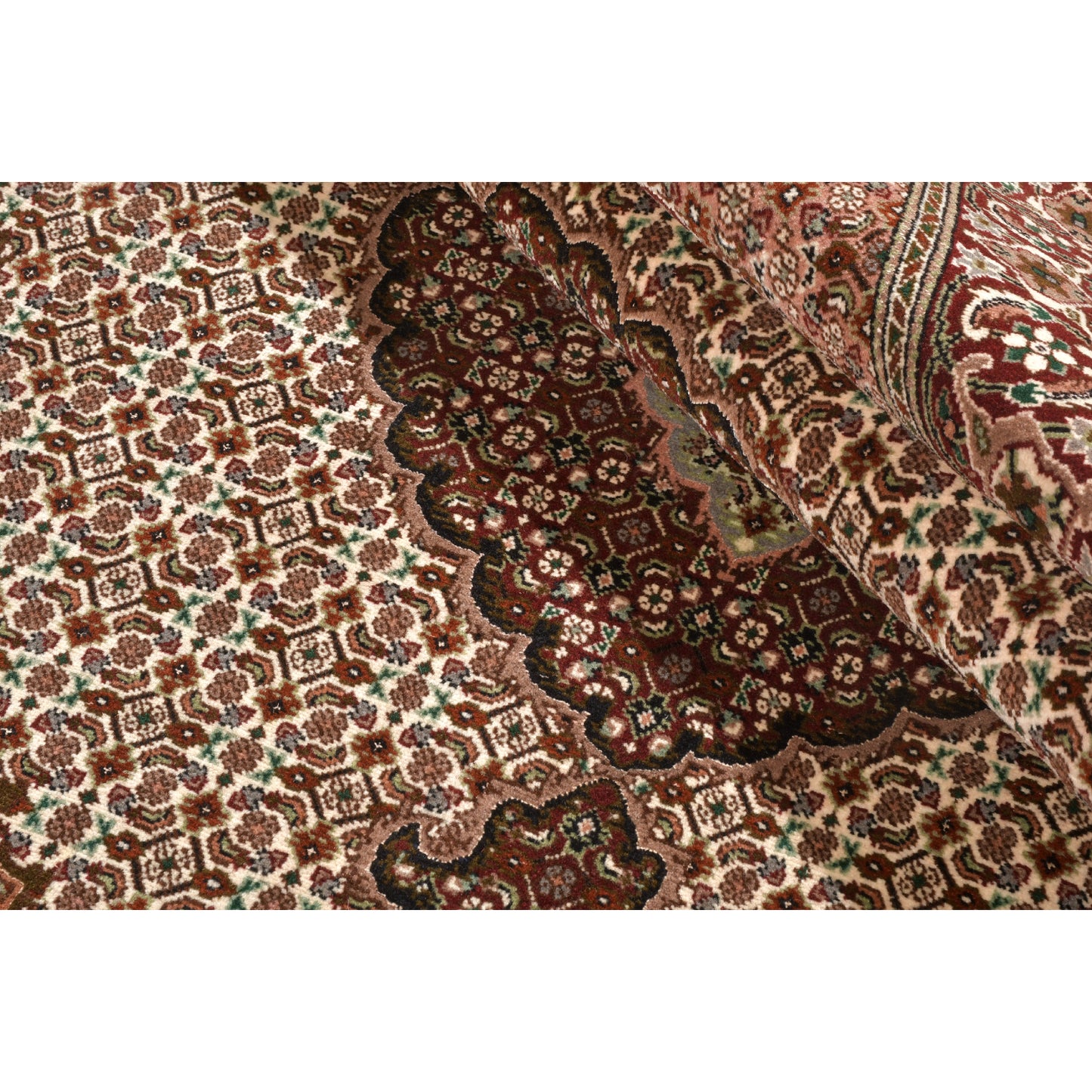 Tappeto Tabriz 40 Raj Disegno Mahi 195 x 151 cm