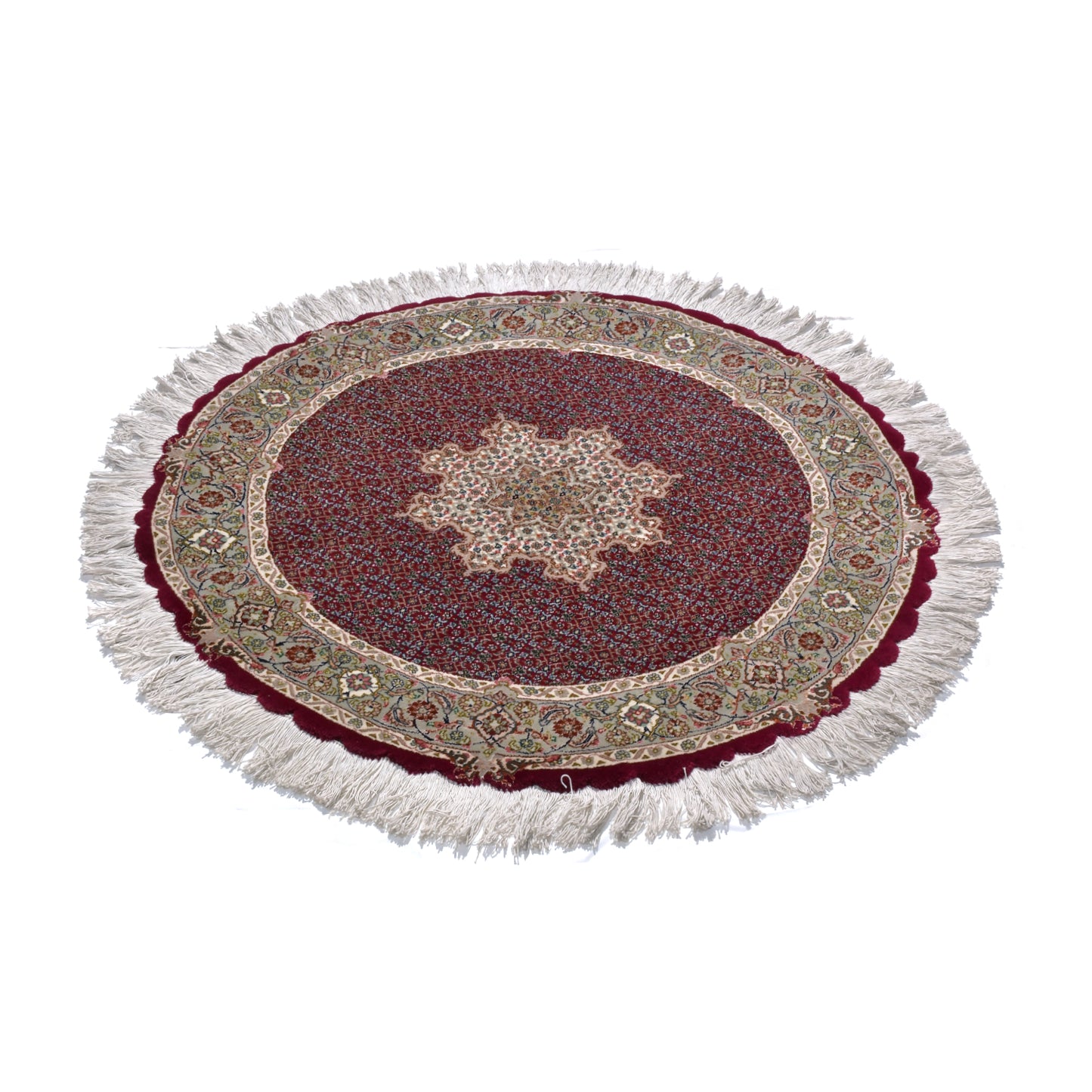Tappeto Tabriz 50 Raj Disegno Mahi Rotondo 110 cm