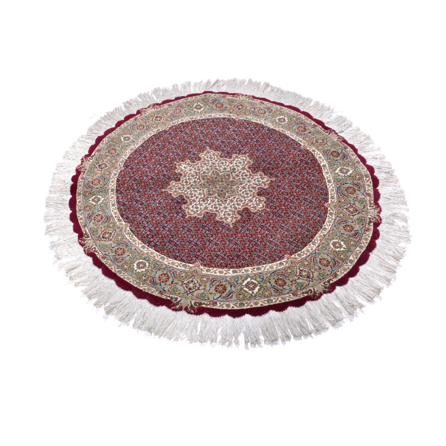 Tappeto Tabriz 50 Raj Disegno Mahi Rotondo 110 cm