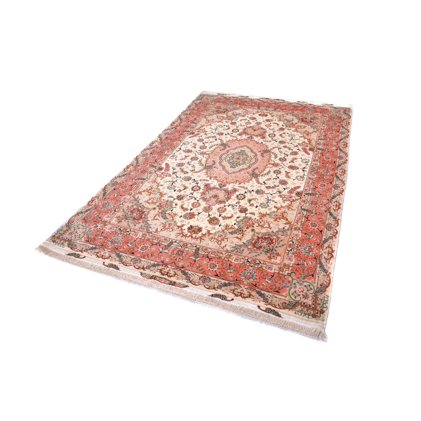 Tappeto Tabriz 60 Raj trama seta 305 X 200 cm Patina