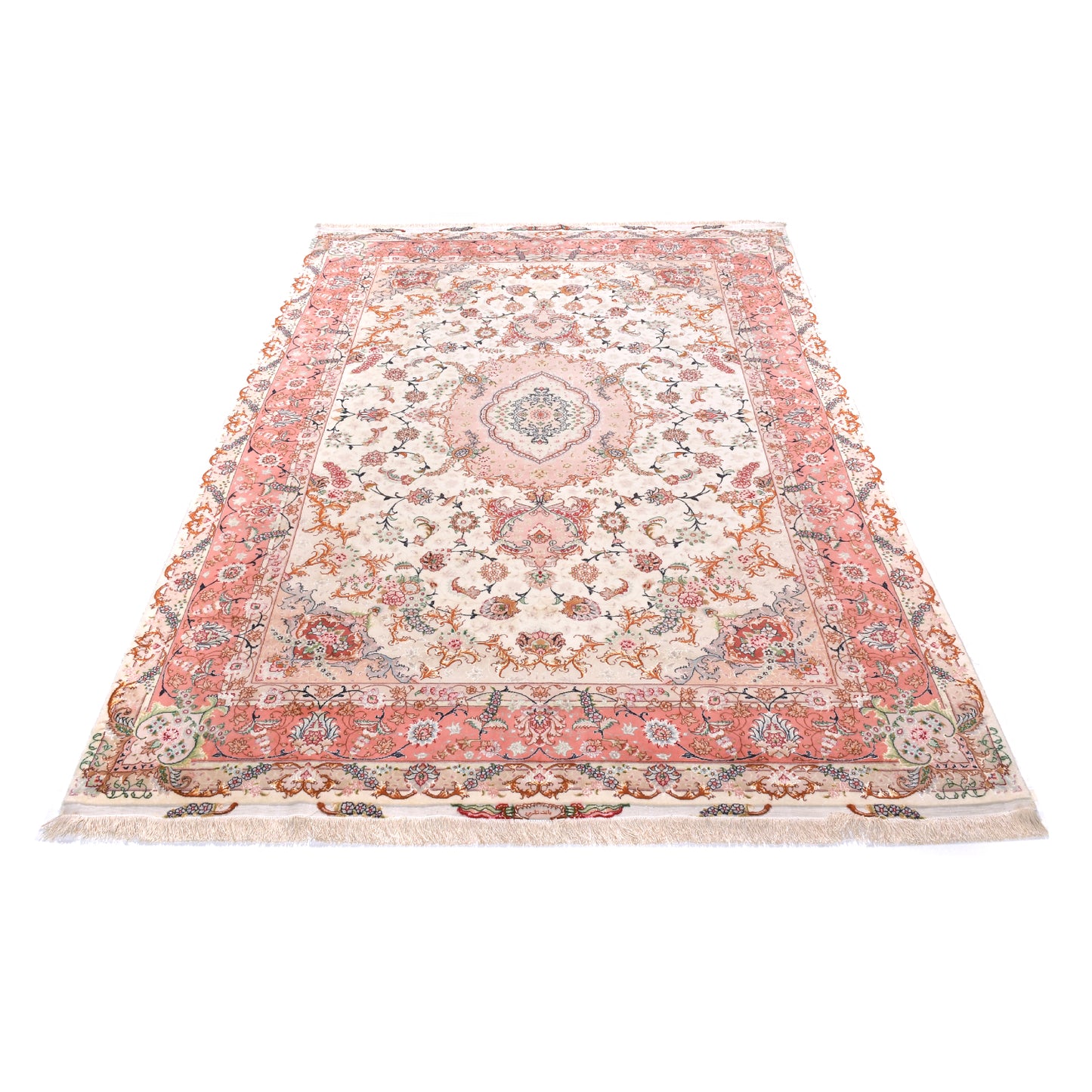 Tappeto Tabriz 60 Raj trama seta 305 X 200 cm Patina