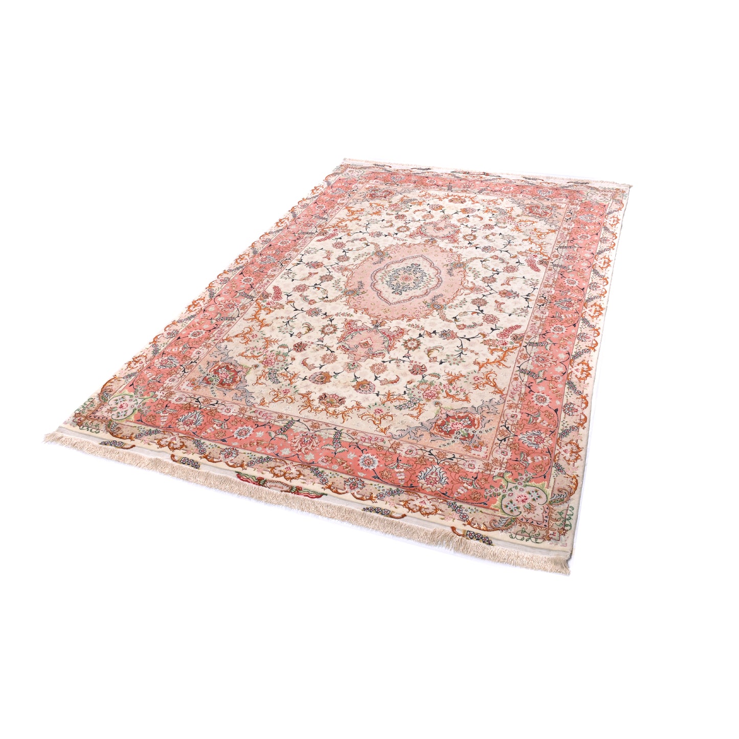 Tappeto Tabriz 60 Raj trama seta 305 X 200 cm Patina