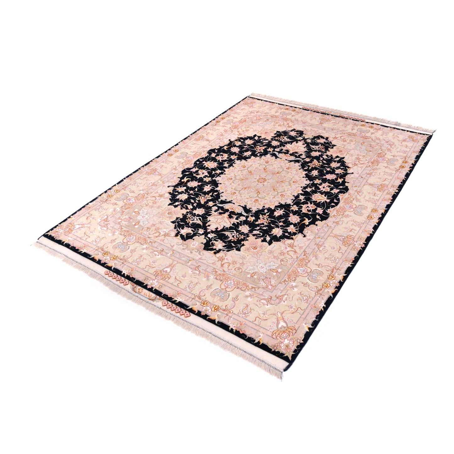 Tappeto Tabriz 60 Raj trama seta 211 X 153 CM