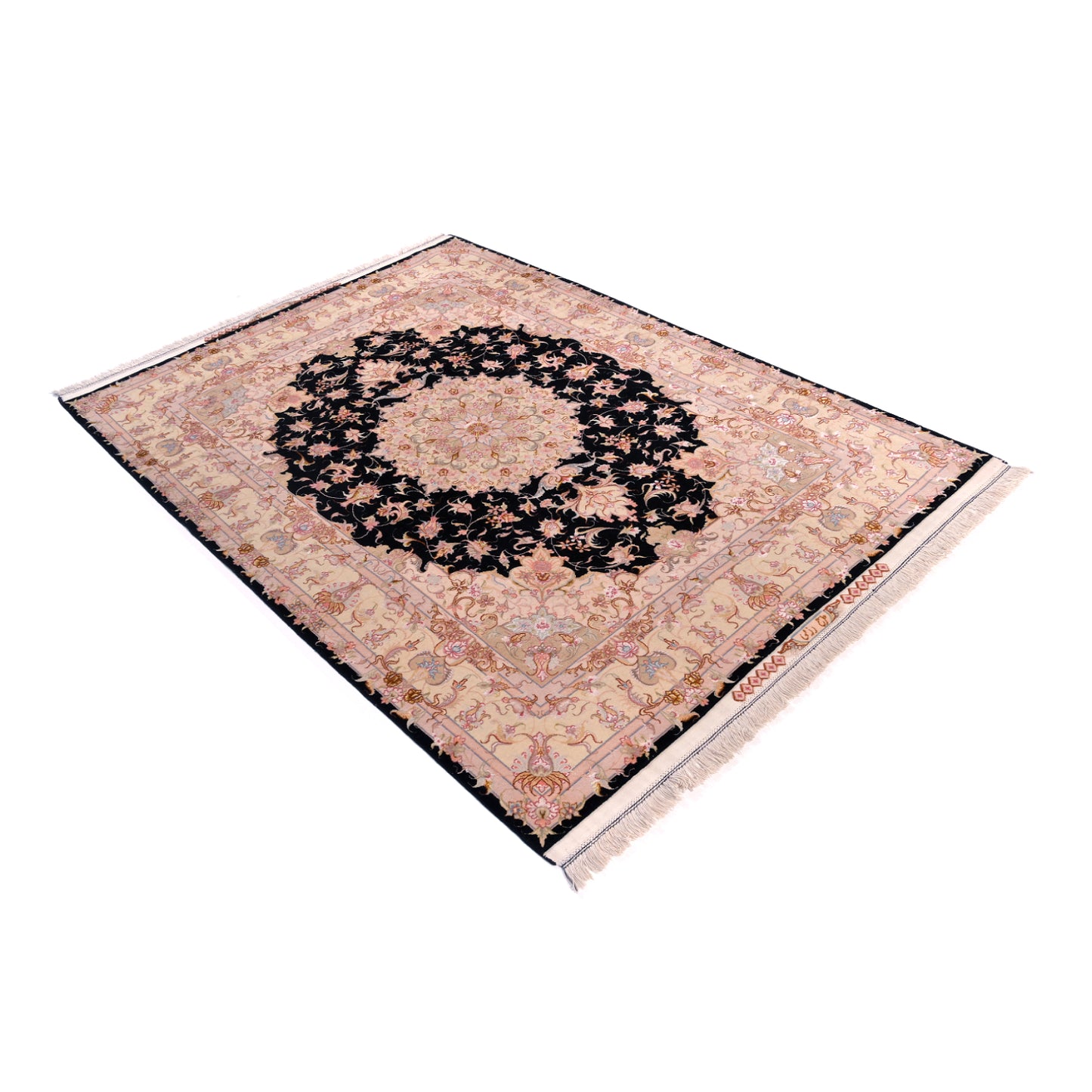 Tappeto Tabriz 60 Raj trama seta 211 X 153 CM
