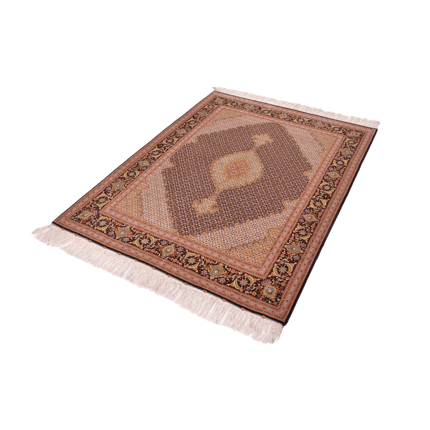 Tappeto Tabriz 80 Raj trama seta 199 X 152  cm