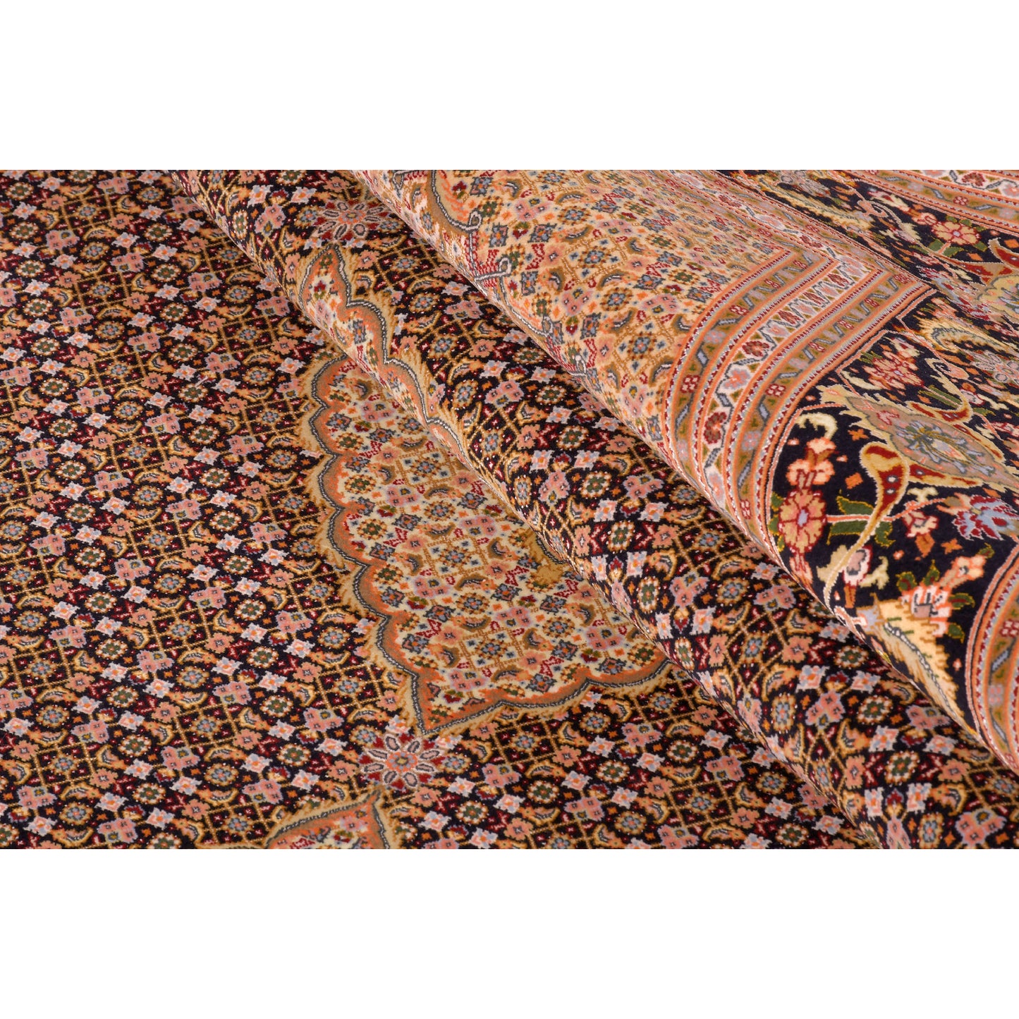 Tappeto Tabriz 80 Raj trama seta 199 X 152  cm
