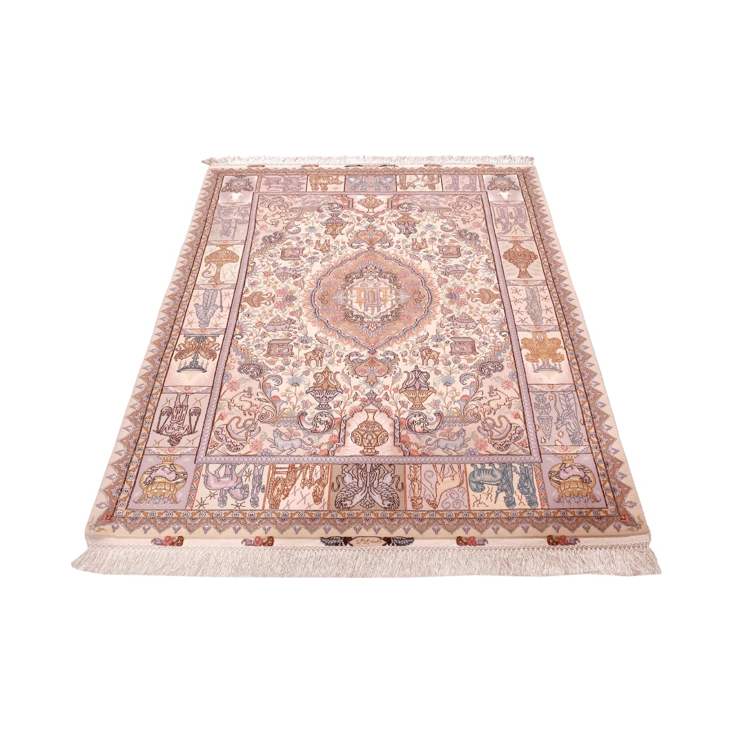 Tappeto Tabriz 60 Raj trama seta 207 X 146  cm