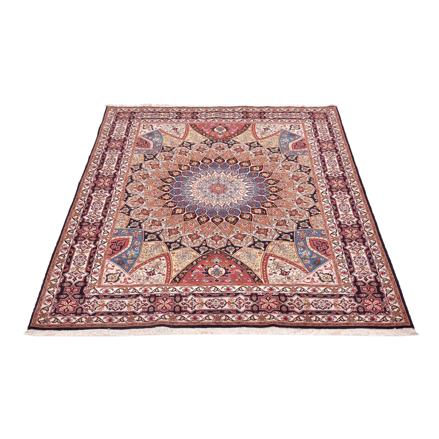 Tappeto Tabriz extrafine 50 Raj Disegno cupola 200 x 154 cm